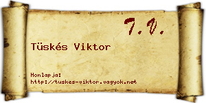 Tüskés Viktor névjegykártya