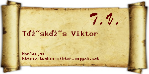 Tüskés Viktor névjegykártya